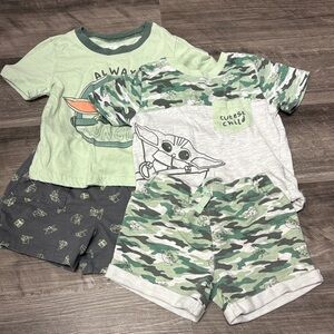 Star Wars Grogu shirts and shorts outfits